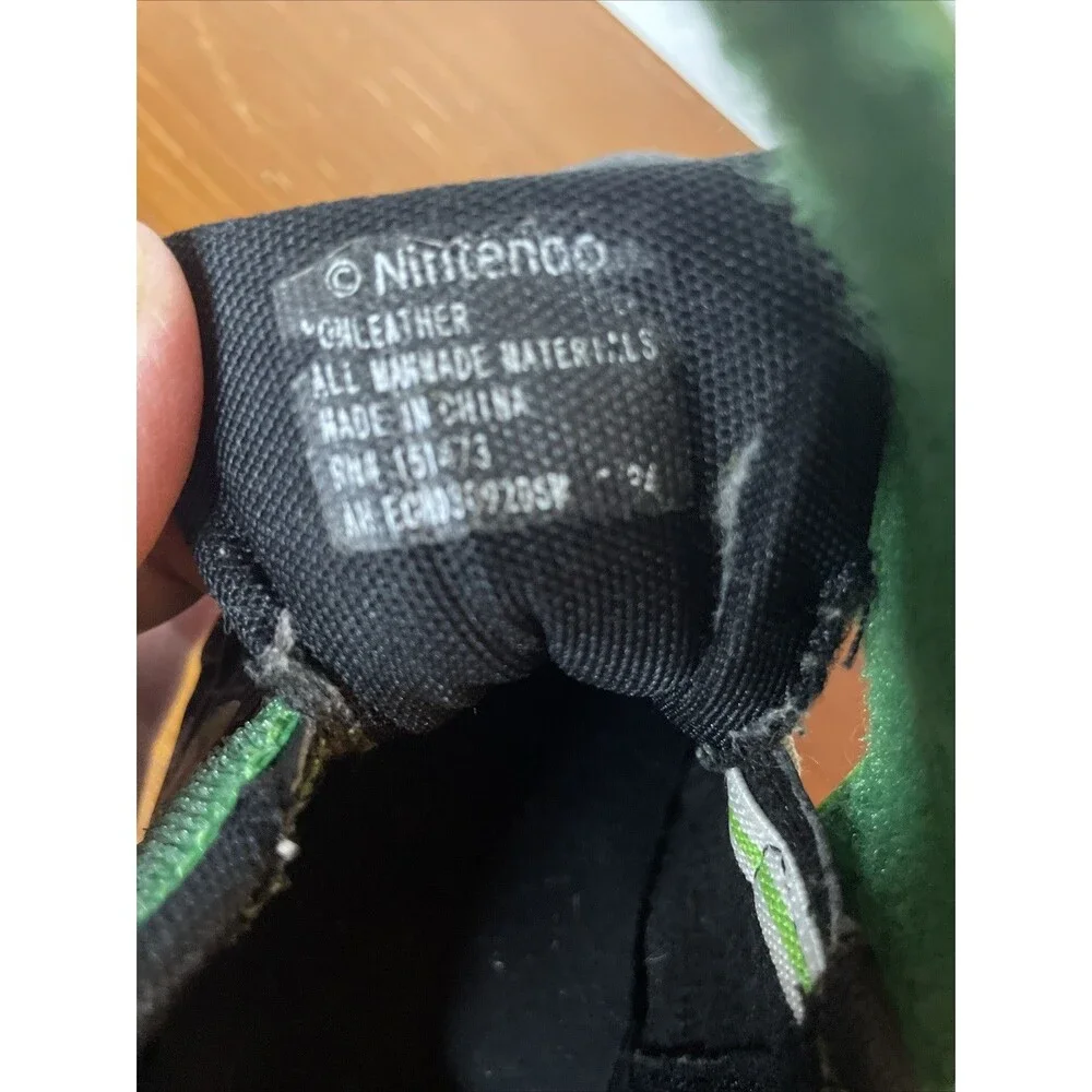 Ground Up Super Mario and Lugi Sneakers Black Green Red Black, Light Up Boys 2